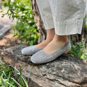 Homers 21570 KALA Crystallized Ballet Flat in Pietra
